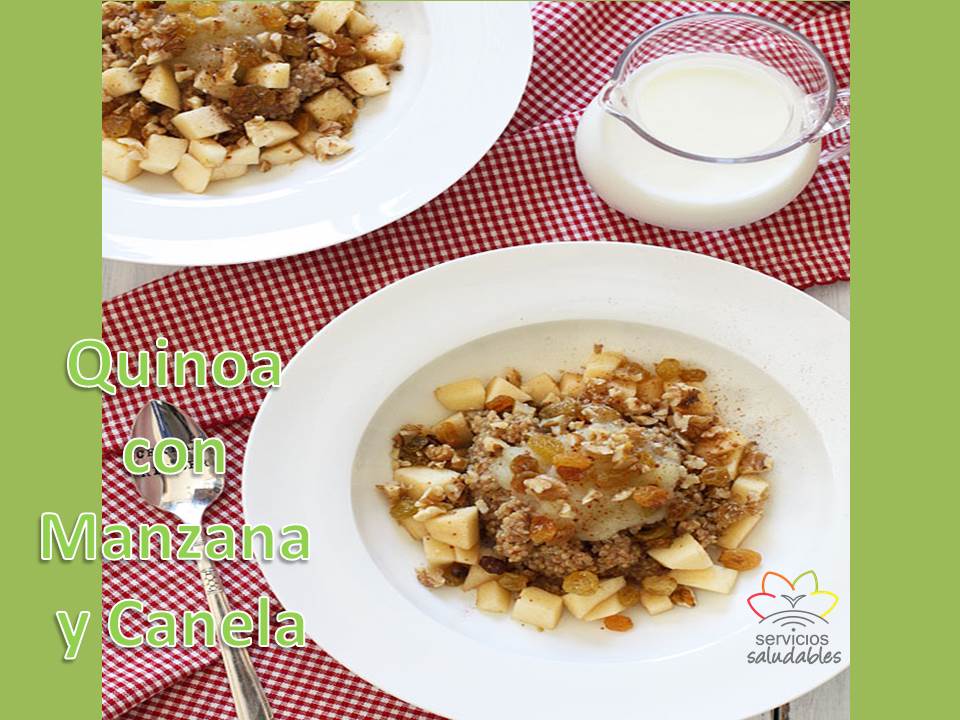 Lunes Saludable con un desayuno de Quinoa (o Avena), Manzanas y Canela